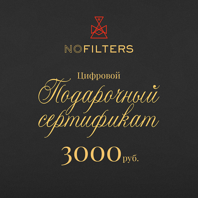 картинка Сертификат NOFILTERS 3 000 от магазина Одежда+